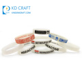 Wholesale bulk cheap custom eco friendly color filled logo printing rubber bracelet glow silicone wristband